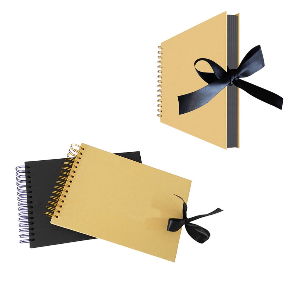 Album Photo en papier Kraft, 80 Pages, Scrapbook, Style Vintage, auto-adhésif, pour bricolage: Yellow