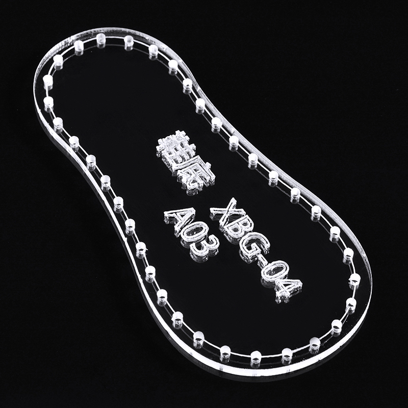1 Set Transparent Leather Craft Acrylic Template Mini Shoes Keychain Pendant Pattern Stencil Template DIY Accessories