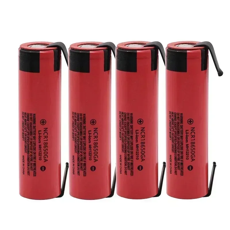 NCR18650 GA rechargeable battery, lithium battery, 18650 3.7V 3500mAh 20A discharge+ DIY welding nickel sheet