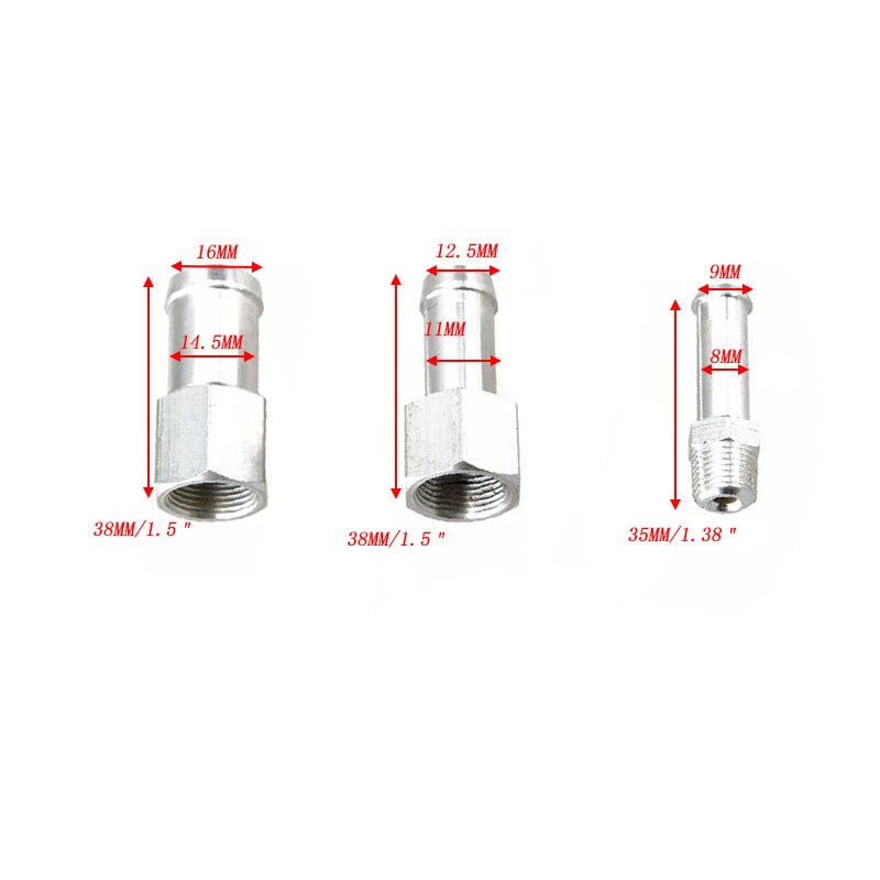 Universal 2L steel alloy polished Expansion water tank kit with Cap Coolant overflow tank Liquid storage tank