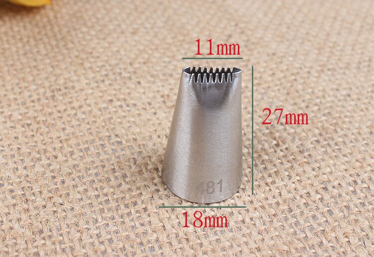 481# Double-Sided Serrated Mounting Pastry Tip 304 Stainless Steel Pastry Tube Pastry Tip Baking DIY Cake Tool Small Number