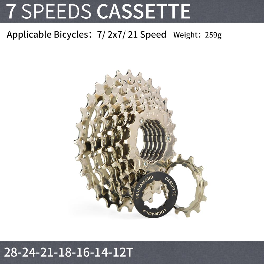 Jshou fietscassette 11v 7 8 9 10 speed fiets tandwiel onderdelen accessoires 11t 28t 32t 38t voor mountainbike racefiets mtb: Ct 7s 11t to 28t