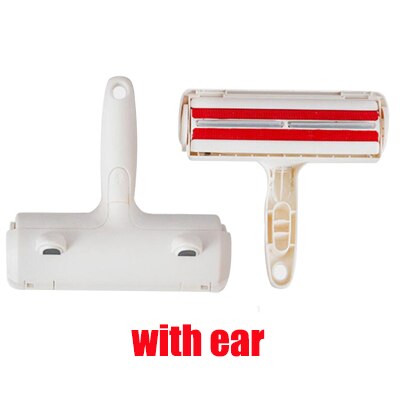 1Pcs Borstel Artefact Pet Hair Remover Roller Pluisjes Verwijderen Borstel Hond Kat Haar Kleding Tapijt Reinigingsborstel Fuzz Scheerapparaat: red with ear