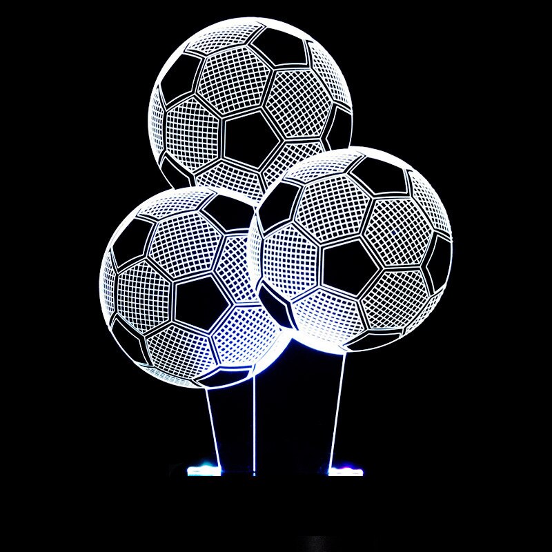 3D FußBall Nacht Licht 7 Farben Ändern LED USB FußBall berühren Tisch Schlafzimmer Schreibtisch Lampe Dekor für Geburtstag Weihnachten Illusion