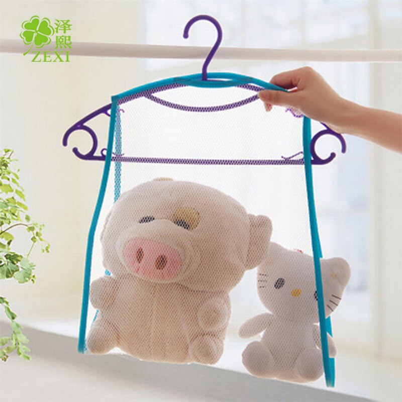 Drying Net Windproof Drying Rack Fine Mesh Print Multifunctional Pillow Toys Sun Underwear Drying Pillow Net Bag Hanging Rack