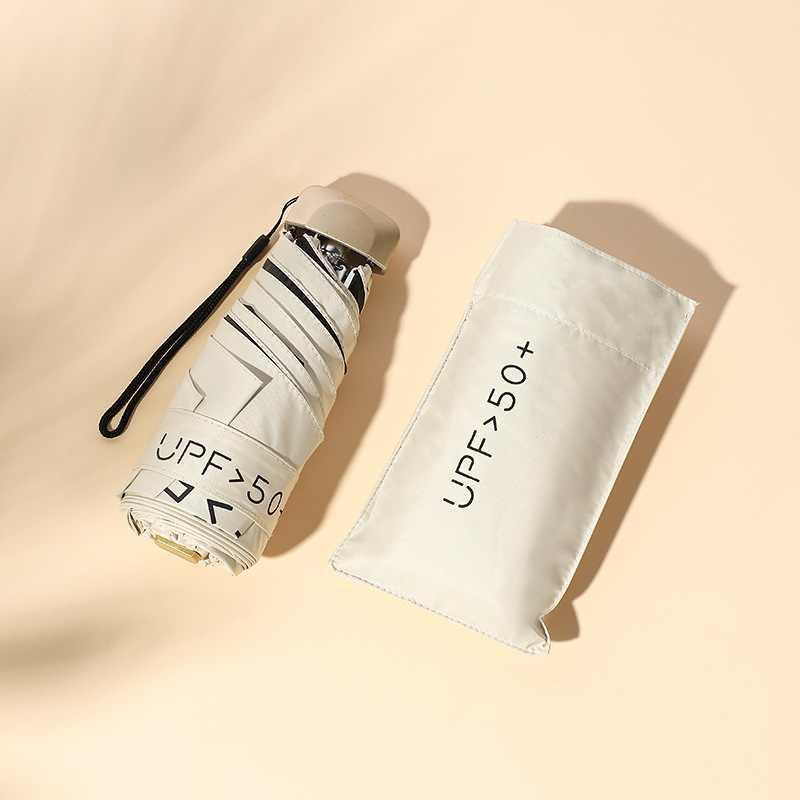 Mini Sunshade, Flat, Manual Sunscreen, Portable Sunshade, Good-looking, Sunny and Rainy Umbrella, Foldable, Compact: Blue