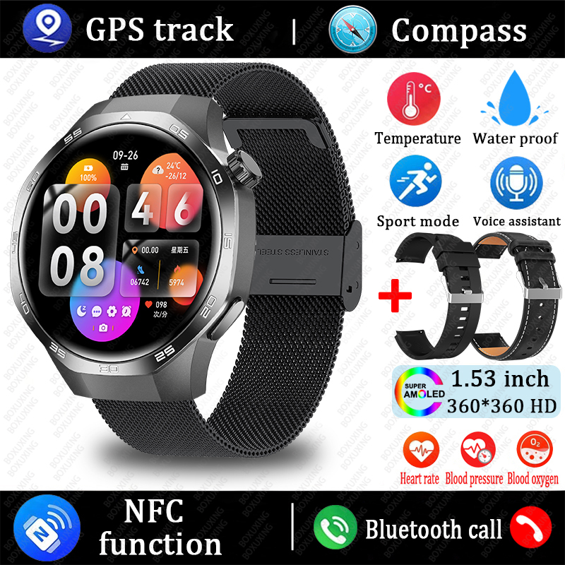 2025 Nuovo Orologio 5 MAX Astuto Della Vigilanza HD AMOLED Schermo NFC GPS inseguitore Chiamata Bluetooth Impermeabile sport saluto Smartwatch Uomo Donna: Viola