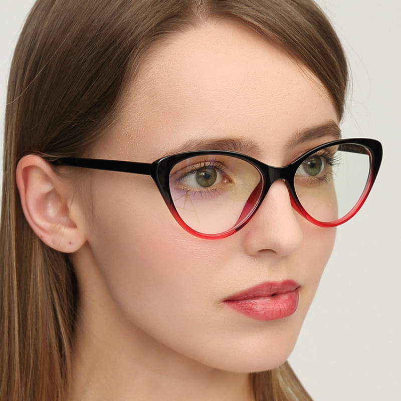 Women's Anti Blue Light Computer Glasses Cat EyeGlasses Frame Female Vintage Round Glasses Optical Spectacle Eyewear