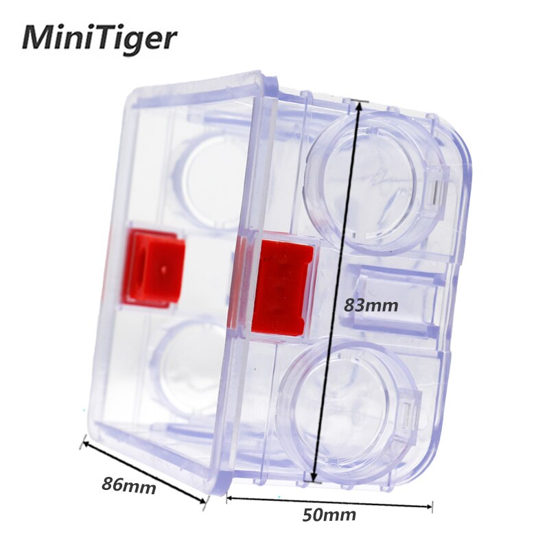 Minitiger-caja de montaje transparente ajustable, casete interno de 86mm * 83mm * Interruptor táctil WIFI y 50mm para enchufe USB, 86 tipos
