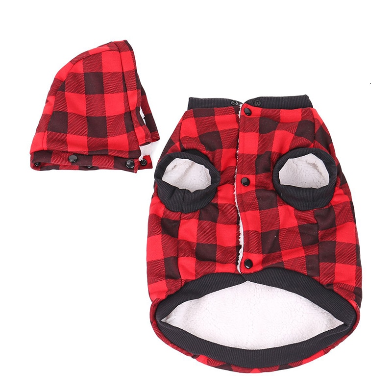 Benepaw Klassieke Plaid Comfortabele Hond Kleding Forr Meidum Grote Honden Winter Dikke Fleece Pet Jacket Coat Puppy Kleding