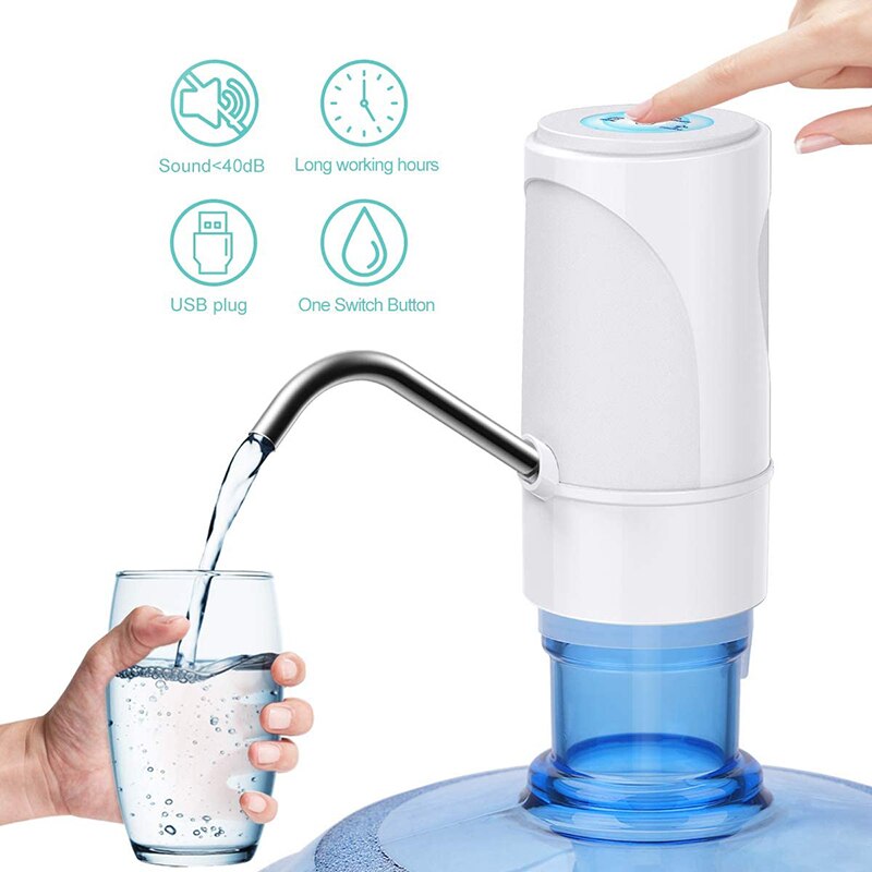 5 liter vandflaske dispenser, usb opladning automatisk drikkevand flaske pumpe elektrisk bærbar