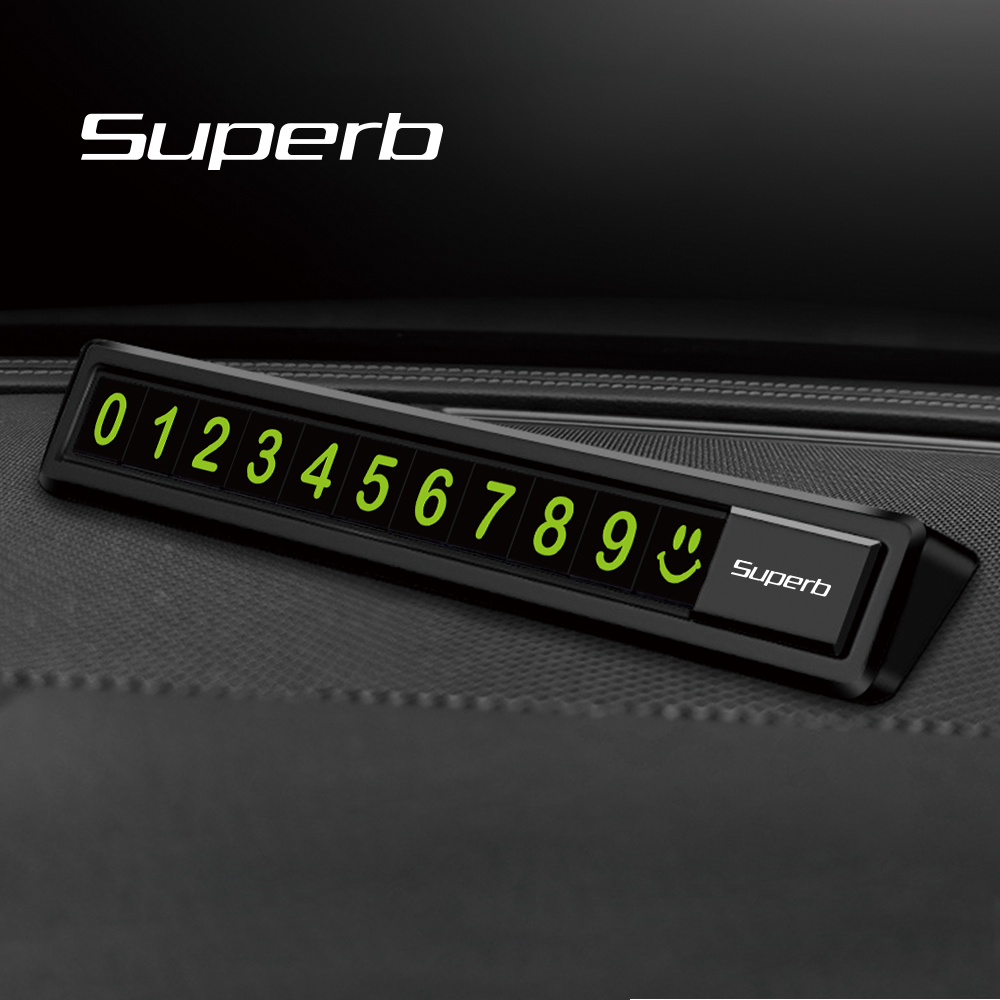 Temporary Car Parking Card Auto Accessories For Skoda Octavia Fabia Rapid Superb Kodiaq Scala Karoq Citigo Kamiq Roomster Enyaq: Red