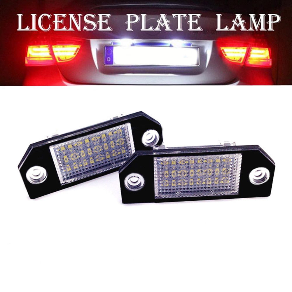 1 PC 12 V 24 LED Lampen Plaat Licht Exterieur Accessoires Auto Kentekenverlichting Nummer Voor Ford Focus