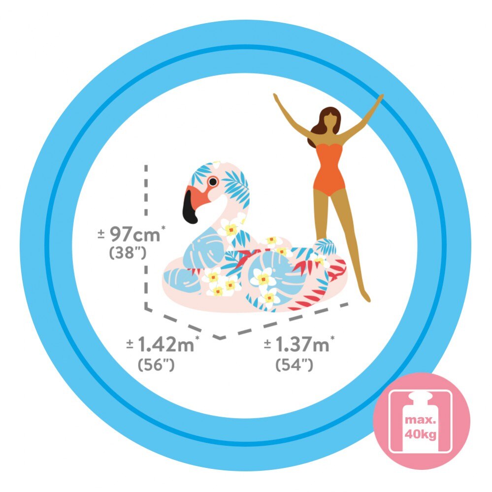 Colchoneta Flamenco Tropical infantil INTEX