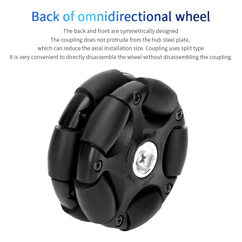 58mm plastic omnidirectional wheel omnidirectional moving wheel 90 ° omnidirectional wheel