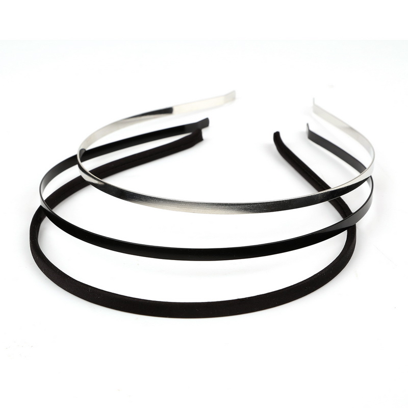 Mode 5 Stks/partij Iron Metalen Black Rhodium Kleur Haarband Vrouwen Meisje Nuttig Hoofdband Haar Accessoires