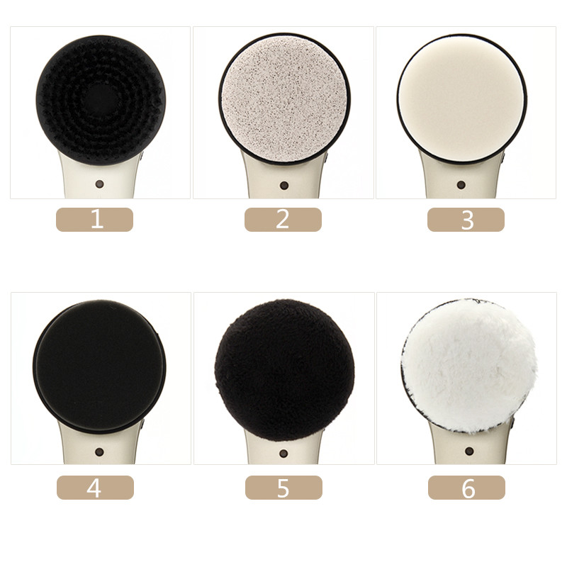 Portable Shoe Polisher Automatic Shoe Polishing Wax Shine Machine with 6 Brush