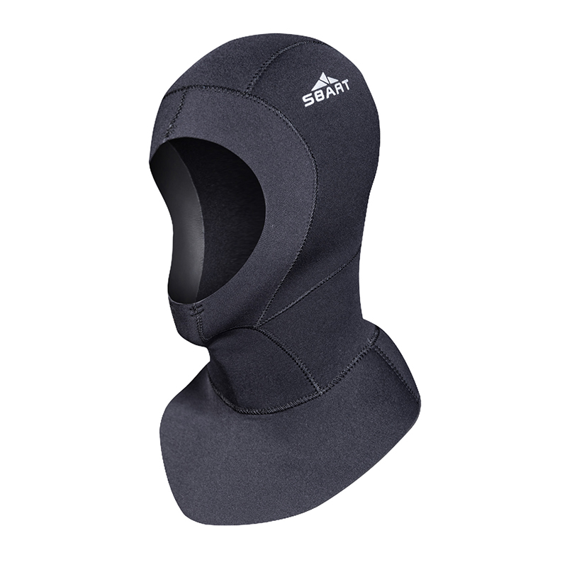 3 millimetri di Neoprene Scuba Diving Hood Con Spalla Attrezzatura Per Lo Snorkeling Cappello di Inverno Della Protezione di Nuotata Muta Caldo di Pesca In Apnea: Black / M