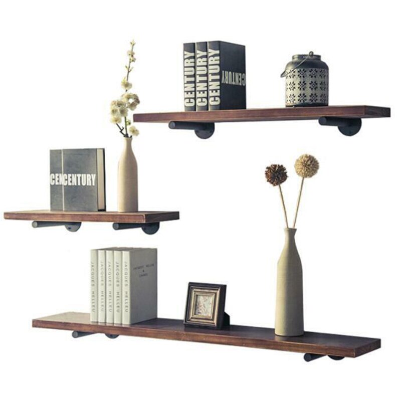 1Pc Iron Industrial Steel Pipe Shelf Bracket Holder With Screws DIY Home Decor