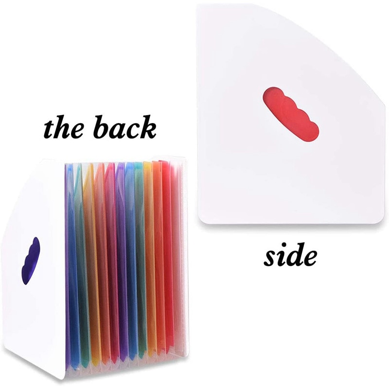PPYY-4X Expanding File Holder Folder Standing A4 Vertical File Organizer Magazine Basket Desktop 13 Pockets File Holder