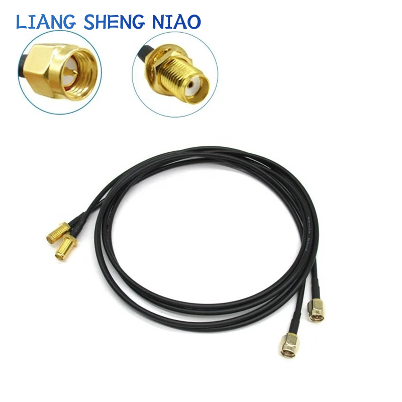RP-SMA SMA Connector Male to Female Extension Cable Copper Feeder Wire for Coax Coaxial WiFi Network Card RG174 Router Antenna: Beige / 20m
