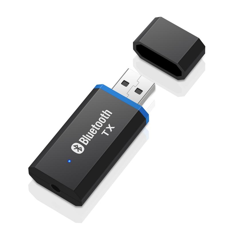 3.5MM Bluetooth Transmitter 5.0 Audio Adapter For TV PC Headphones Jack AUX USB Stereo Music Wireless Adapter Plug Play In Stock: Default Title