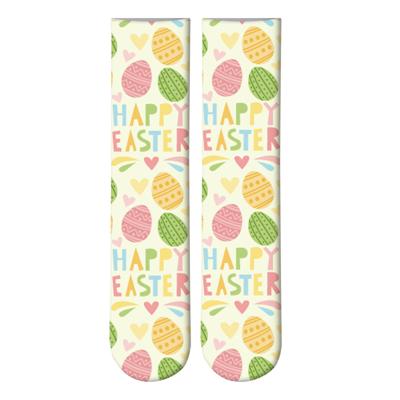 3D easter Print Socks Unisex Crew Long Socks Soft Casual Cute Cotton Socks Children rabbit egg girl sock