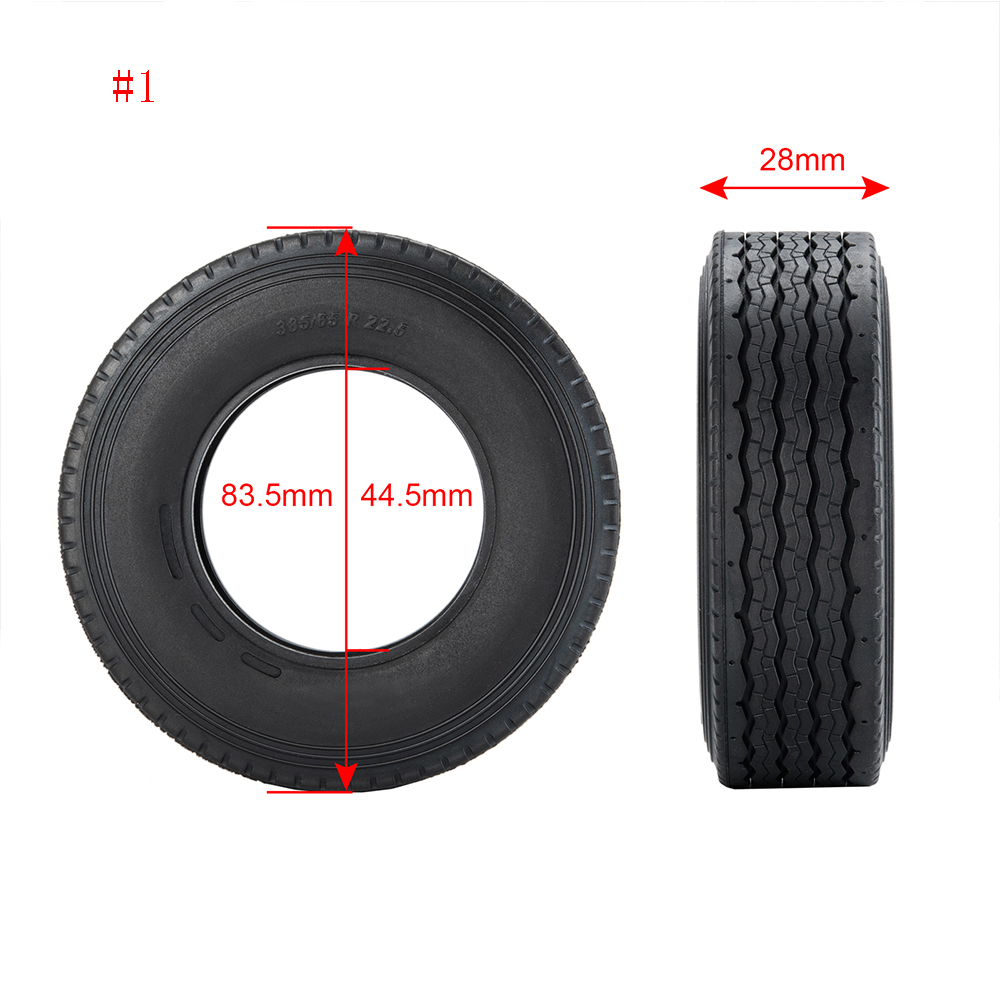 YEAHRUN 22/25/28/30mm neumáticos de goma neumáticos de ruedas para Tamiya 1/14 RC remolque Tractor camión llantas delanteras y traseras accesorios parte