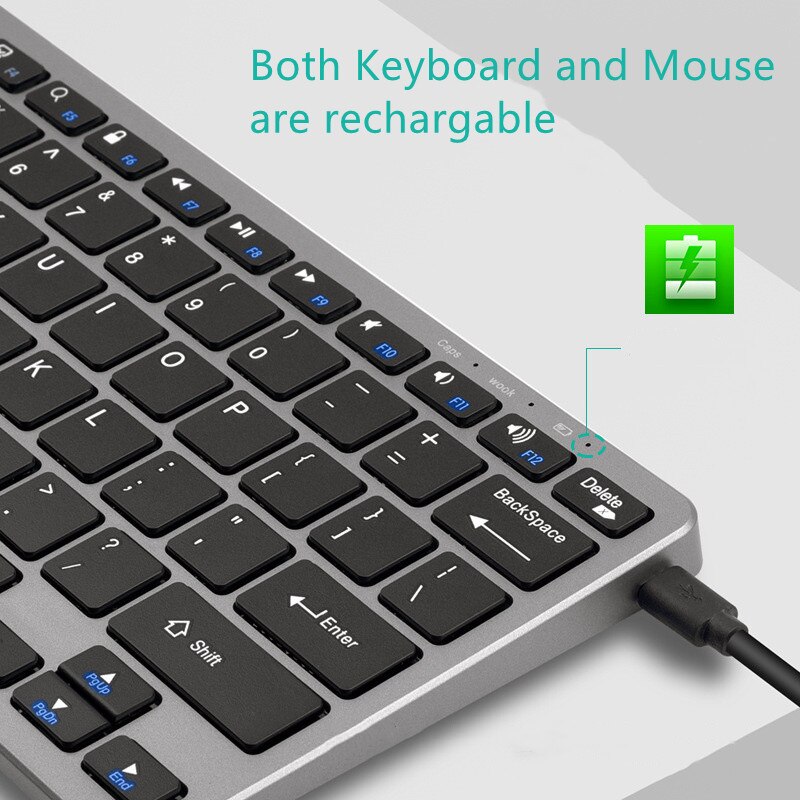 3Mode Wireless Keyboard and Mouse Combo 2.4G Bluetooth-compatible Protable Mini Keyboard Mice Set For Phone Tablet Laptop PC