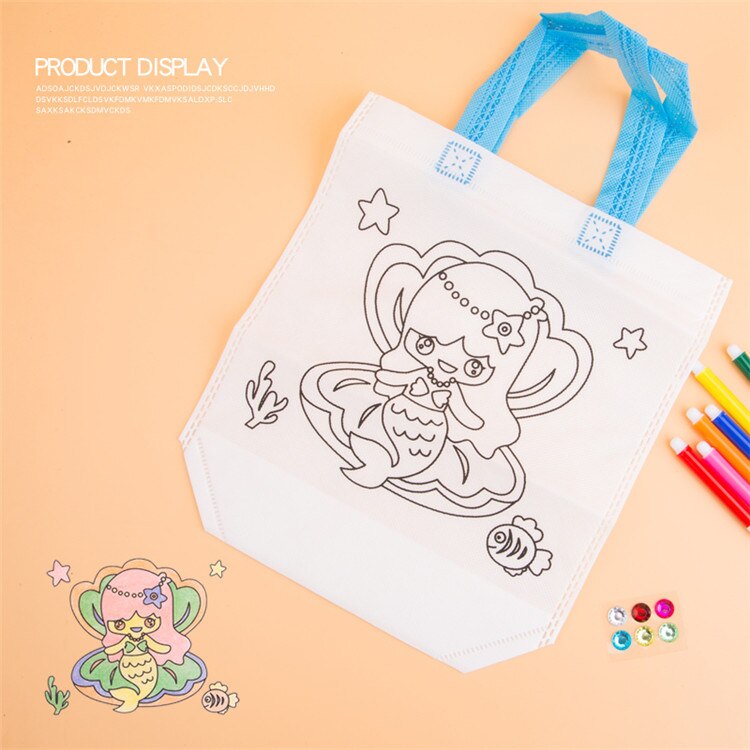 1pcs Children's Painting Drawing Art Artist Set Kit For kids Educational Toys Diy Handcrafted Personality Animal Graffiti Toys: Mermaid