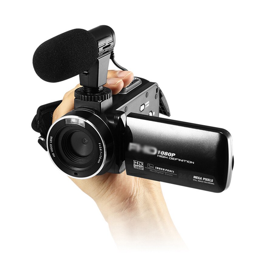 DSLR Camera Microphone, External Video Microphone Voice Recorder with Windscreen 3.5mm Jack for Phone, Smartphone, Vlogging