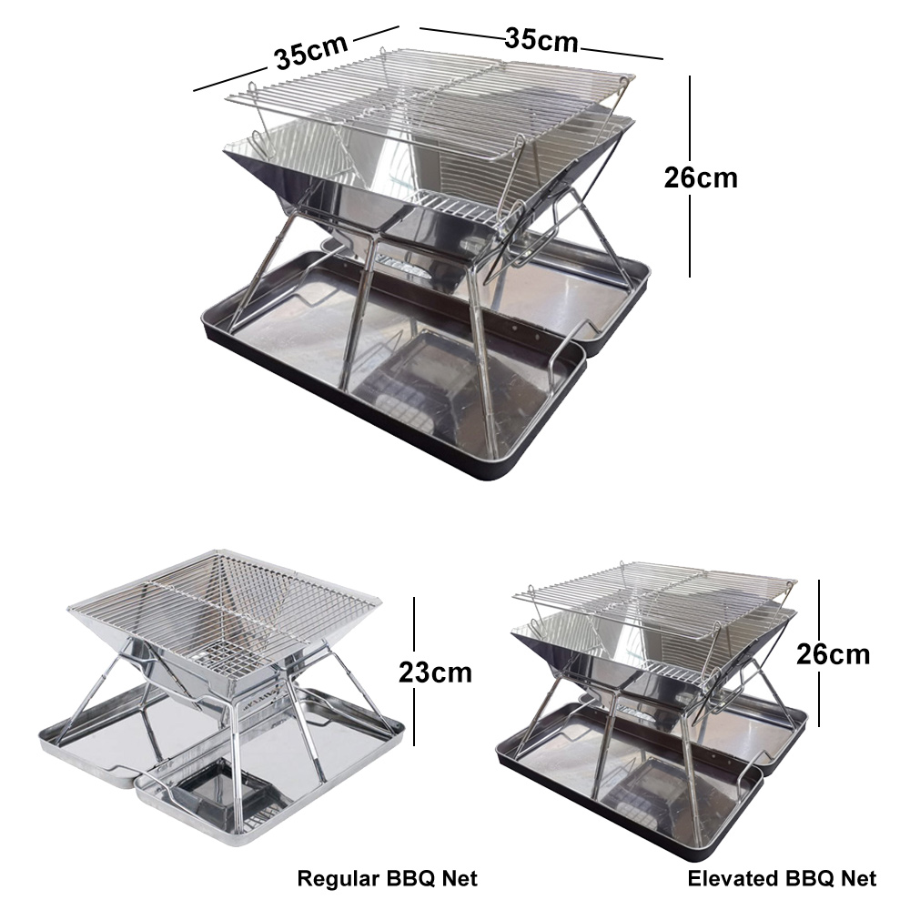 Camping Houtkachel Vuurkorf Camping Vuur Houtkachel Draagbare Vouwen Wandeling Barbecue Bbq Houtskool Grill Stand