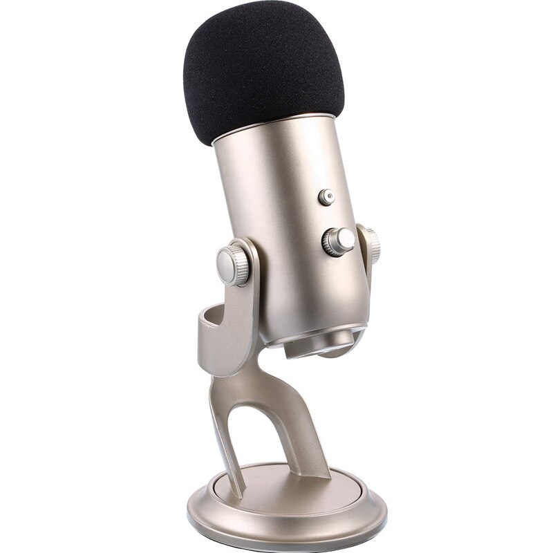 3x mikrofon dæksvamp mikrofon windsn til blå yeti, yeti pro kondensator & (svamp og furry windsn , 2 pakke)