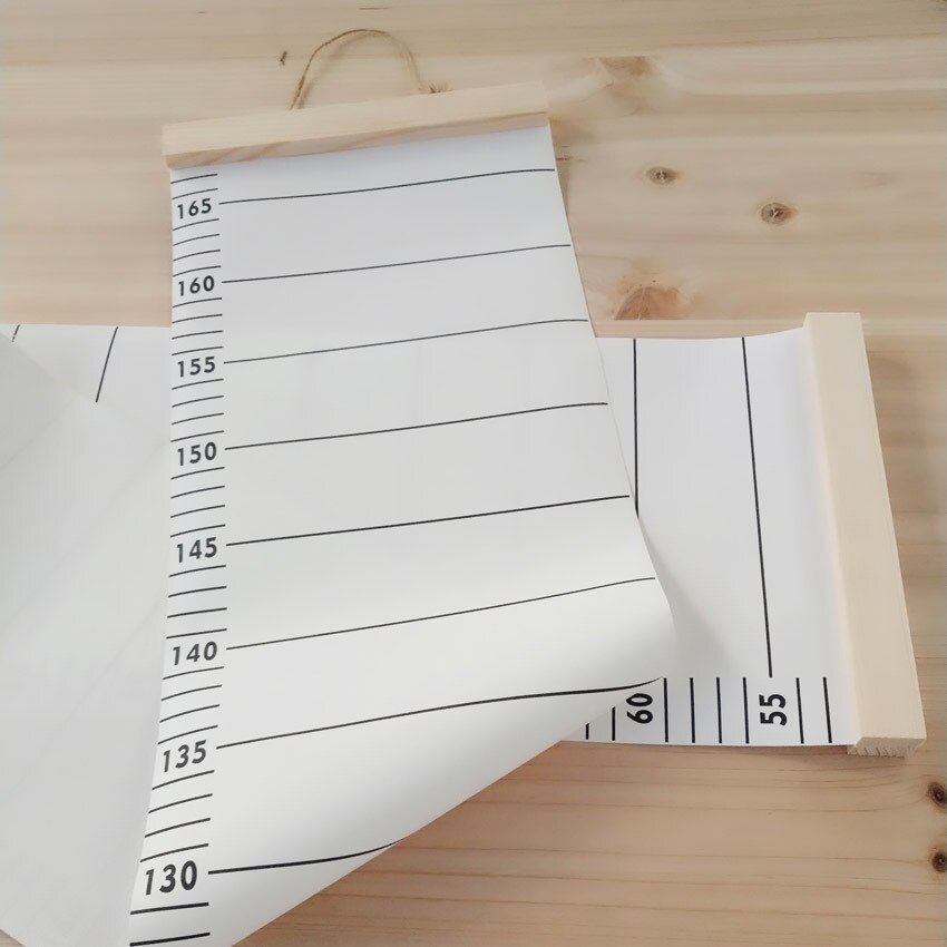 Barns tillväxt storlekstabell höjddiagram baby barn barn höjd linjal mått linjal väggdekor för barnrum heminredning hänga: Vit