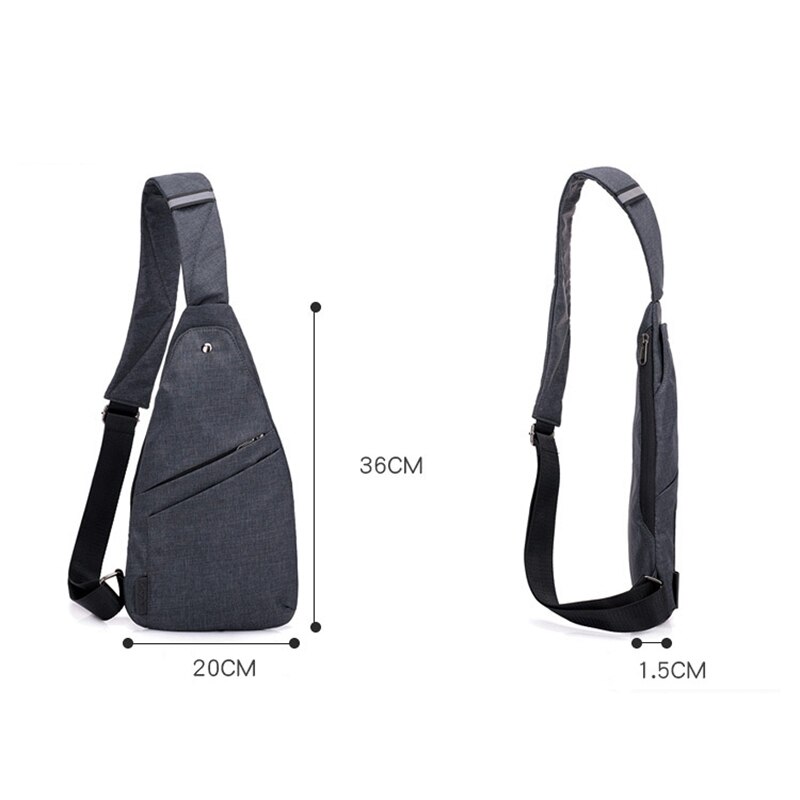 Male Anti-Theft Bagpack Men Sling One Shoulder Bag Boy Waterproof Travel Small Chest Bag Slim Mini Crossbody Bag