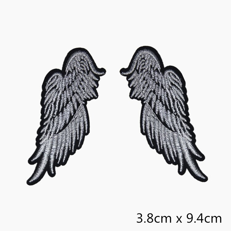 Pgy 12 Pailletten Patch Diy Angel Vleugels Ijzer Op Patches Voor Kinderkleding Naaien-Op Geborduurde Patch Motif applique Stickers: Silver 2S