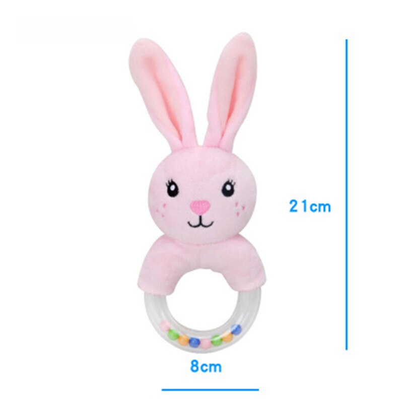 Montessori Rammelaars Dier Bed Bel Mobiles Peuter Speelgoed Crib Speelgoed Voor Kids Zachte Muzikale Educatief Pasgeboren Baby Rammelaars: SWJ002-PinkRabbit