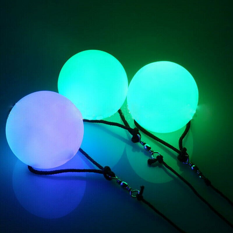 LED Balls Multi-Coloured Glow POI Thrown LED Ball Light up For Belly Dance Hand Prop