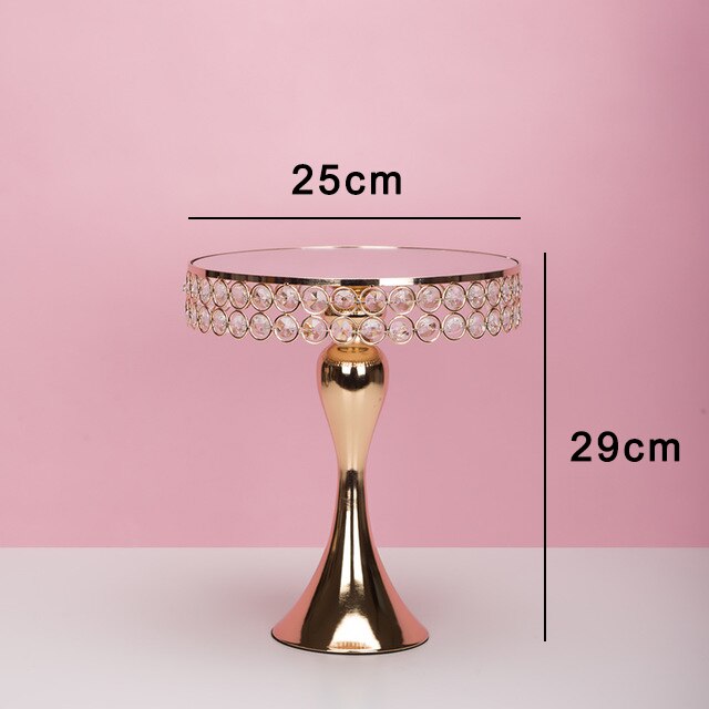 cristal métal gâteau support route plomb décoration bougeoirs mariage Dessert affichage décor plateau bureau Central chandelier: M-gold