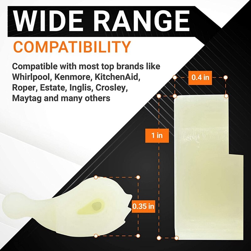 12 Pack 80040 Washer Agitator Dogs Replacement Kit Exact Fit for Whirlpool & Kenmore Washers - Replaces 285612 285770