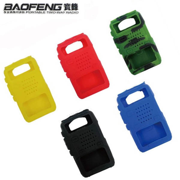 BAOFENG-funda de goma de silicona para Radio de dos vías, UV-5R F8 + UV 5R UV-5RE, Walkie Talkie uv5r, DM-5R, 2 uds.