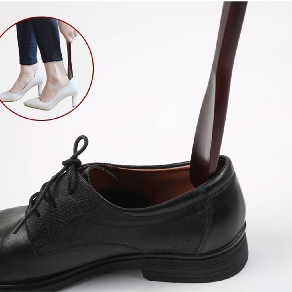 Holz Schuhlöffel Lange Schuh Horn mit Schleife Bequem für Hängen Löffel Schuh Hörner 25-54 cm
