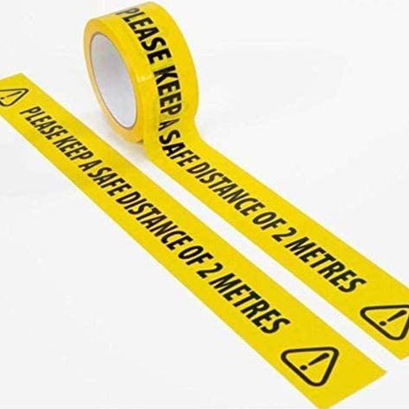 Houd Een Veiligheid Afstand Van 2 Meter Vloer Tape 33M X 48Mm Distantiëren Veilig Sticker Voor Supermarkt ziekenhuis