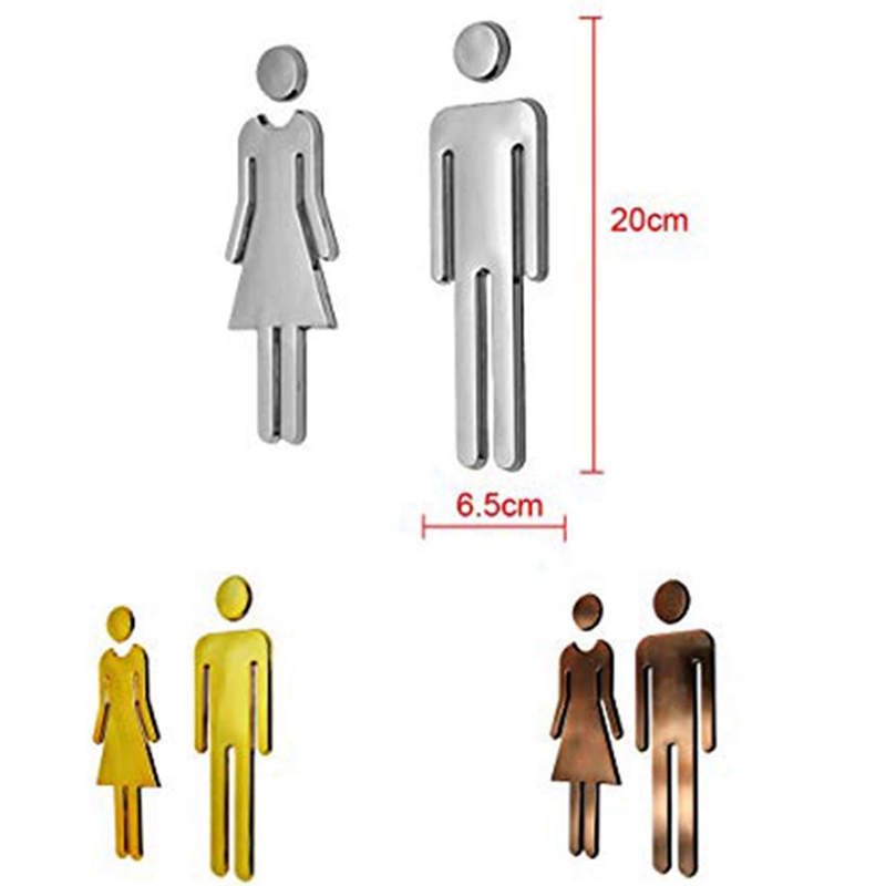 Een Paar Mannen Vrouwen Wc Deur Teken Hotel Winkelcentrum Wc Deur Teken Deur Accessoires
