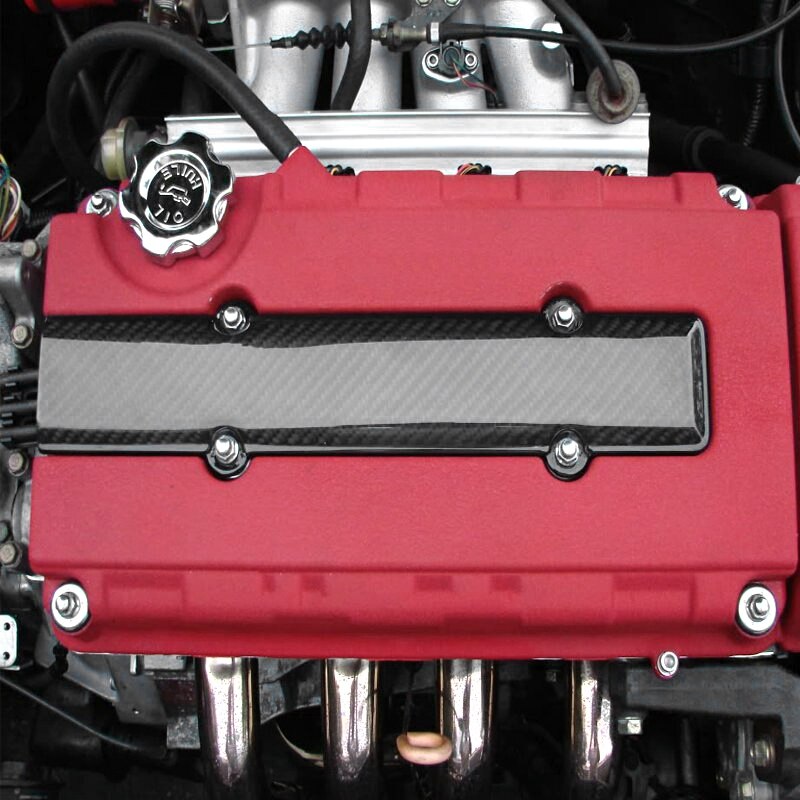 Cubierta de válvula de motor con apariencia de fibra de carbono, compatible con HONDA B18 B16 B