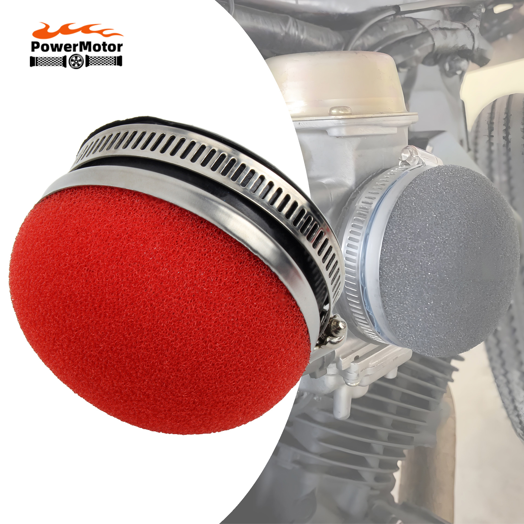 Filtro de aire para motocicleta, accesorios universales para motor de 2 tiempos, 28/32/35/38/42/45/50/54/58MM, piezas para Motocross, filtro de aire de alto flujo
