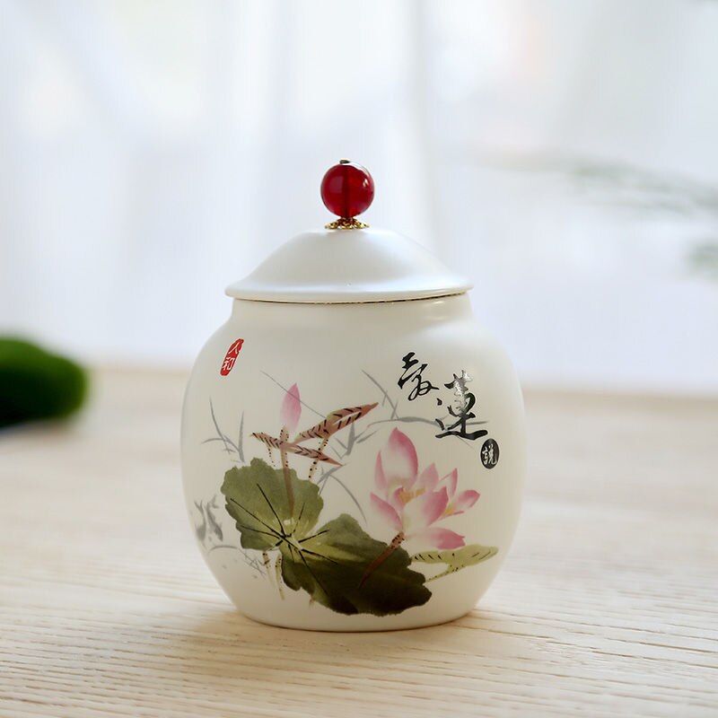 Recipiente de chá portátil de porcelana, tanque selado para cozinha, recipiente de cerâmica para armazenar alimentos, 8 cores para latas de açúcar caixa de caixa: yaguangailian