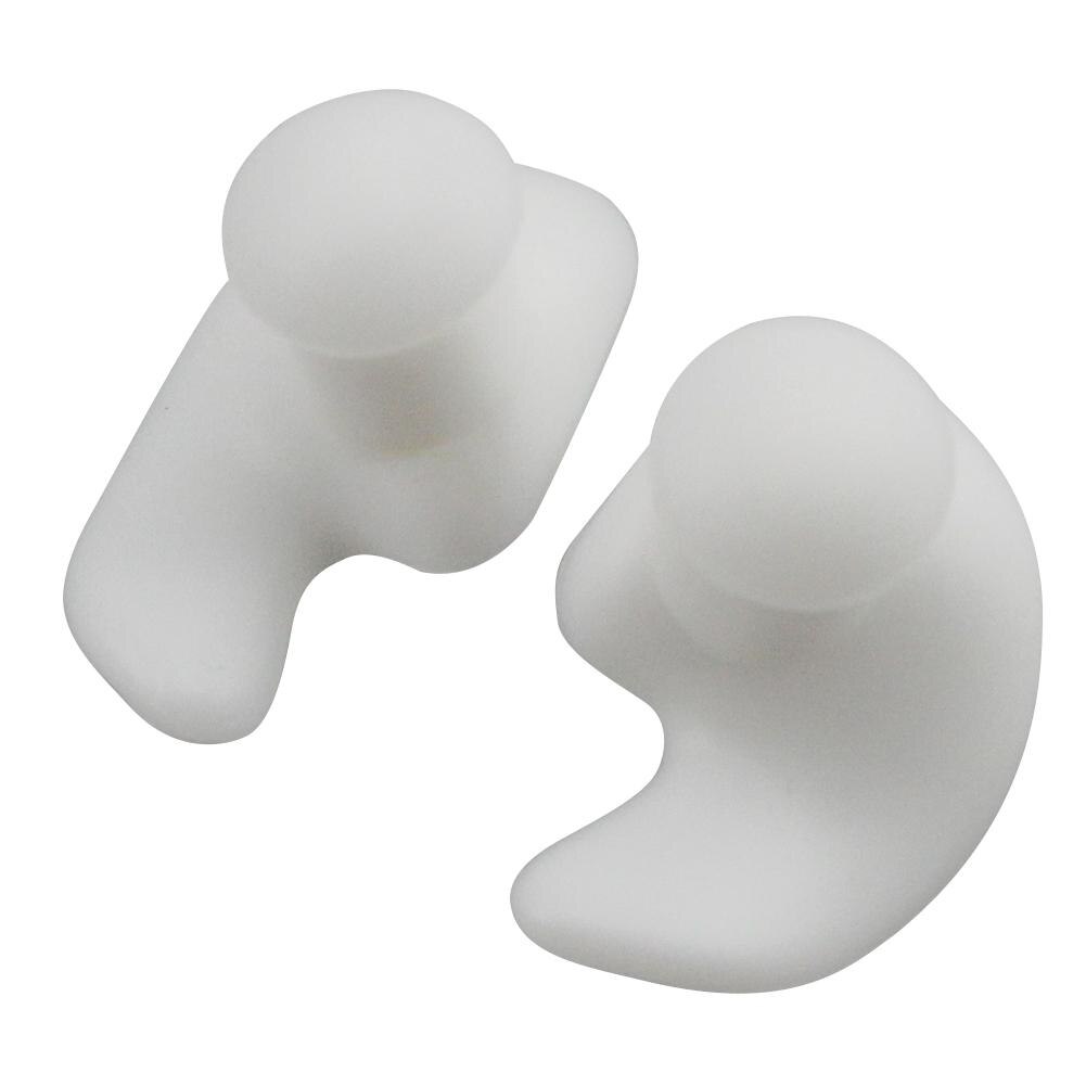 Ørepropper klassisk delikat tekstur 1 par vandtætte bløde ørepropper silikone bærbare ørepropper svømningstilbehør: Hvid