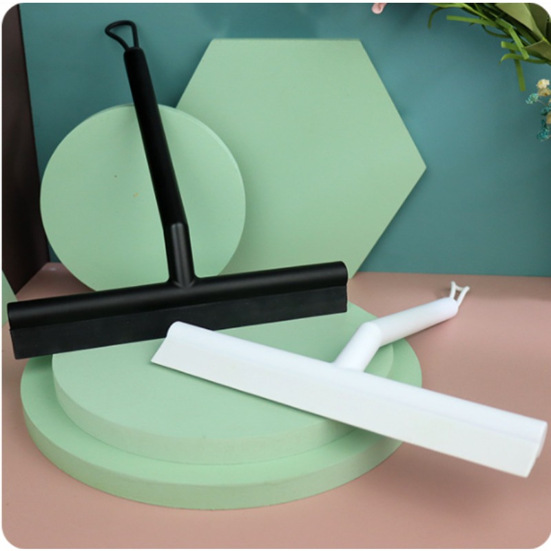 Shower Squeegee for Glass Door Wall Scraper Cleaner with Silicone Holder Bathroom Mirror Wiper Rubber Blade Water Remover Tool