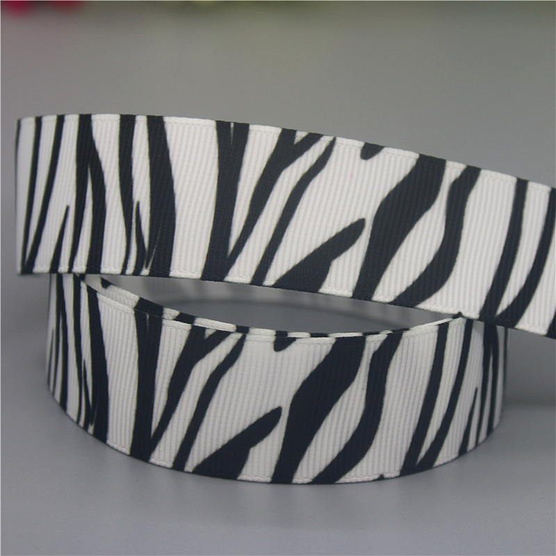 DHK 50yards Zebra Leopard Galaxy Printed Grosgrain Ribbon Accessories Material Headwear Decoration DIY Sewing Craft S2096: Antique Zinc / XS